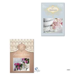 Biglietti Augurali Felice Anniversario   10 e 20 pz.12