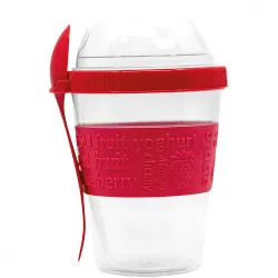 Contenitore per Alimenti, Porta Snack con coperchio e cucchiaio 500 ml