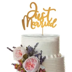 Decorazione per torta nuziale Just Married