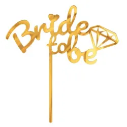Decorazione per torta di addio al nubilato della sposa futura 16x15 cm