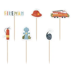 Fireman Set di 6 bastoncini decorativi Fireman