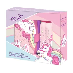 Speciale scatola per panini Unicorno + set di bottiglie in alluminio