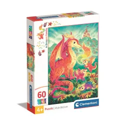 Puzzle 60 pezzi Famiglia Drago Clementoni