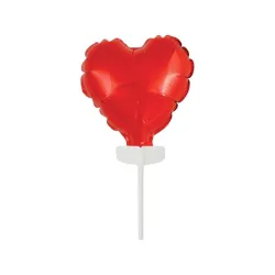 Cuore Cuore Rosso, Palloncino foil rosso per torta 8 cm