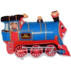 Trenino Palloncino foil blu 36 cm (WP)