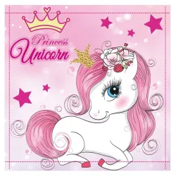 Asciugamano Unicorn Princess, asciugamano viso, asciugamano 30x30 cm