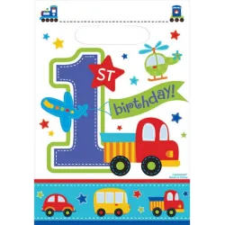 Set sacchetti regalo da 8 pezzi per le auto del primo compleanno