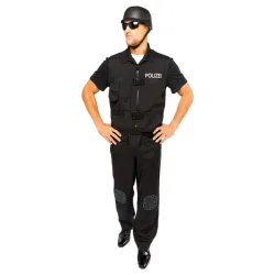 Costume adulto tedesco Swat della polizia L
