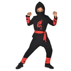 Costume Ninja Guerriero Nero 10-12 anni