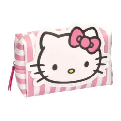 Trousse Hello Kitty a righe 18 cm
