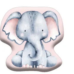 Cuscino a forma di elefante rosa, cuscino decorativo 40x40 cm Velluto