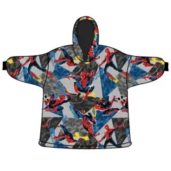 Coperta polare in peluche pullover per adulti Spiderman, poncho