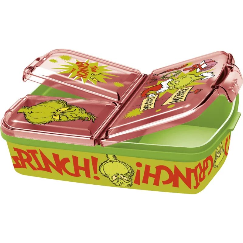 Il contenitore per il pranzo multiscomparto The Grinch Christmas Mischief, contenitore per panini