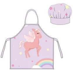 Grembiule per bambini Unicorno Arcobaleno set 2 pezzi