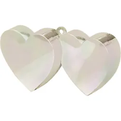 Palloncino Matrimonio Iridescente, Lucido Doppio Cuore, Peso Palloncino