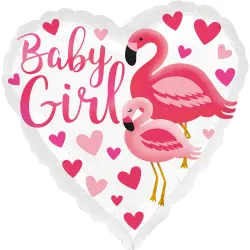 Flamingo Palloncino foil Flamingo Baby Girl 43 cm