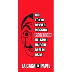 Asciugamano da bagno Money Heist Robber Gang, telo mare 70 * 140 cm