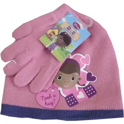 Doc McStuffins Hug Pink Set cappello e guanti per bambini Disney Doc McStuffins 54 cm
