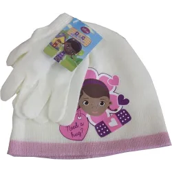 Doc McStuffins Hug Disney Doc McStuffins set cappello + guanti per bambini 54 cm