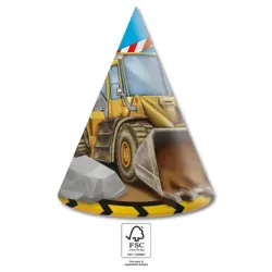 Cappello da festa Construction Grabber, tricorno 6 pz FSC