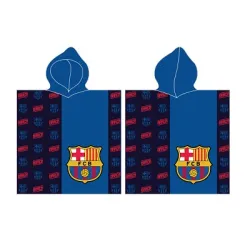Poncho telo mare FC Barcelona blu 60x120 cm