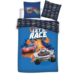 Copripiumino Hot Wheels Head to Head 140x200 cm, microfibra 63x63 cm