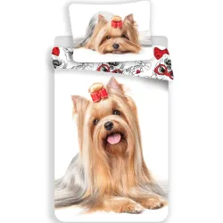 Set biancheria da letto per cani Yorkshire Terrier 140x200 cm, 70x90 cm