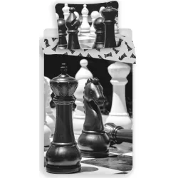 Set biancheria da letto Sport Chess 140x200 cm, 70x90 cm