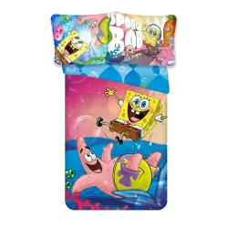 Set biancheria da letto per la scuola materna per bambini SpongeBob Splash 100×135 cm, 40×60 cm