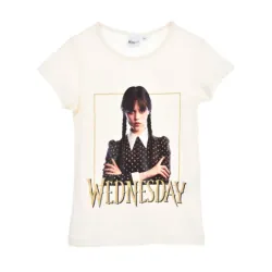 Maglietta corta per bambini Wednesday Gloomy White, parte superiore 6 anni / 116 cm