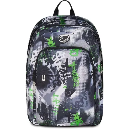 Seven Zaino Scuola Pro XXL Reversibile Detach, Grigio, Zaino Doppio Scomparto, Tasca Porta PC e Tasca Porta Borraccia