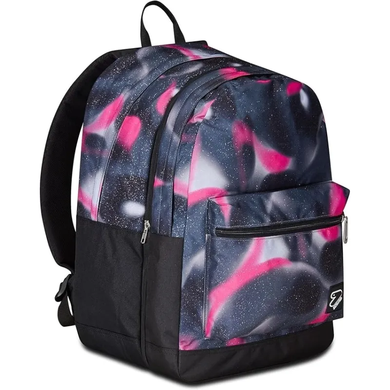 Seven Zaino Scuola Pro XXL Reversibile Detach The Double, Shadow Up, Nero fuxia, 3 Zaini in 1, Doppio Scomparto