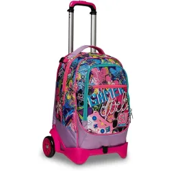 SJ GANG STYLE JAM GANG Trolley Bambine e Ragazze, Rosa, 36,5 x 48 x 24 cm