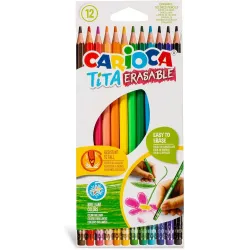 Carioca Tita - 12 Matite Colorate con Gommino (Codice C4742897)