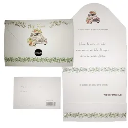 Oggi Sposi Porta Soldi  Elegante - Carta Pregiata 16.8x11 cm