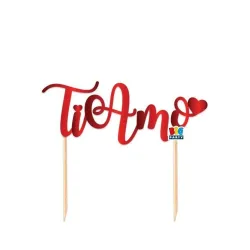 Cake topper italic cm 20 x 18 ti amo