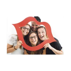 Cornice per foto photo booth kiss per San Valentino 35x80 cm